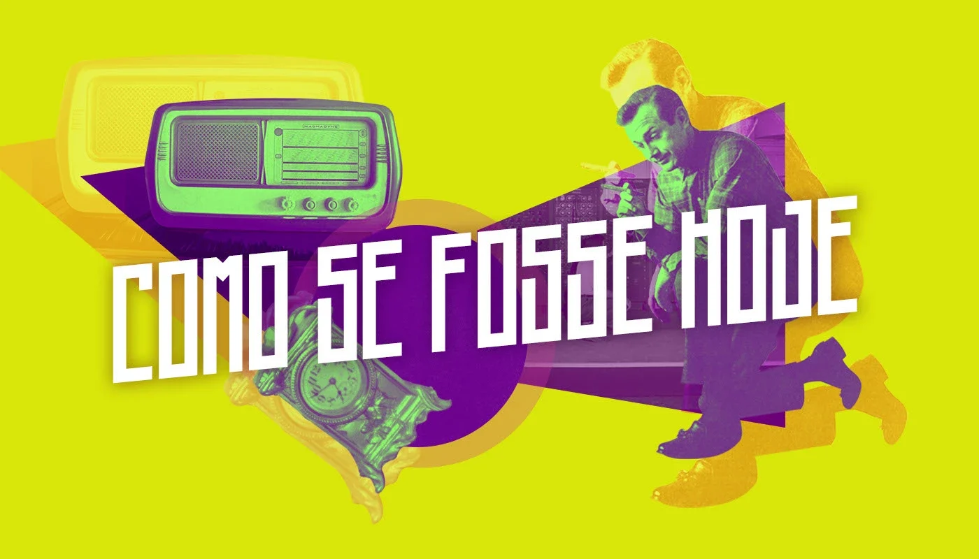 Identidade visual do podcast Como Se Fosse Hoje